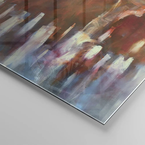 Schilderen op glas - Zelfs bij regen en mist - 60x60 cm