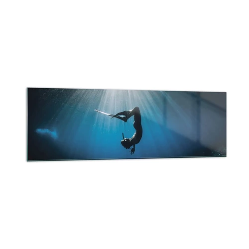 Schilderen op glas - onderwaterdans - 160x50 cm