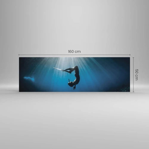 Schilderen op glas - onderwaterdans - 160x50 cm