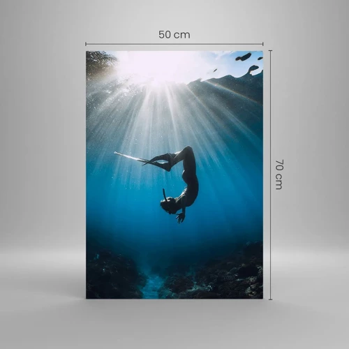 Schilderen op glas - onderwaterdans - 50x70 cm