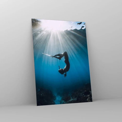 Schilderen op glas - onderwaterdans - 50x70 cm