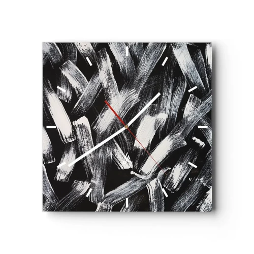 Wandklok - Klok - Abstractie in de industriële spirit - 40x40 cm