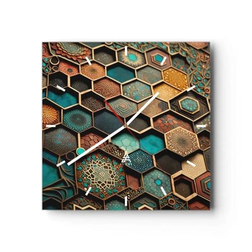 Wandklok - Klok - Arabische ornamenten – variatie - 30x30 cm