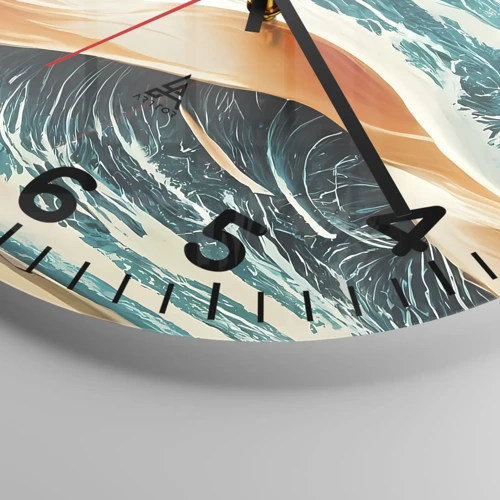 Wandklok - Klok - De droom van elke surfer - 30x30 cm