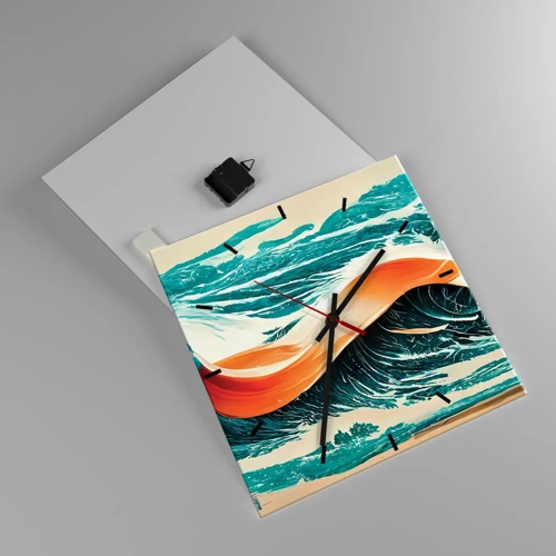 Wandklok - Klok - De droom van elke surfer - 40x40 cm