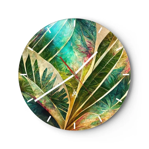 Wandklok - Klok - De kleuren van de tropen - 30x30 cm