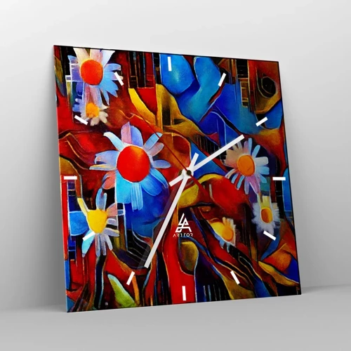 Wandklok - Klok - De kleuren van het leven - 40x40 cm