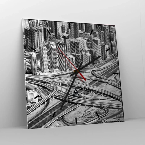 Wandklok - Klok - Dubai - de onmogelijke stad - 30x30 cm