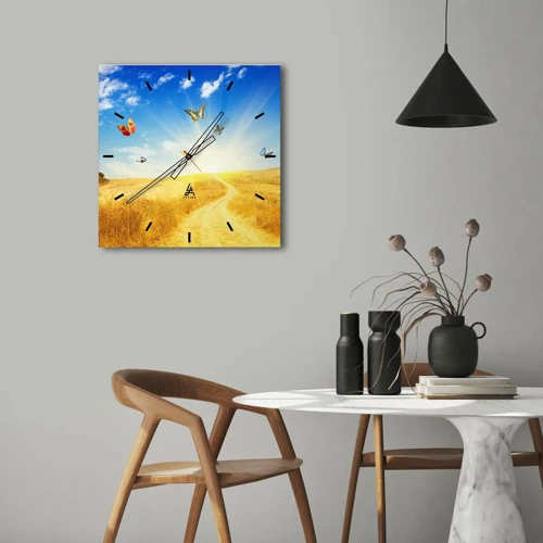 Wandklok - Klok - En hoe kun je niet van de zomer houden? - 40x40 cm