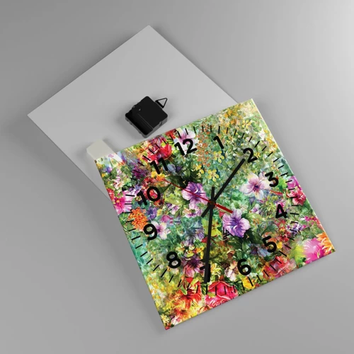 Wandklok - Klok - In bloemen voor verderf - 30x30 cm