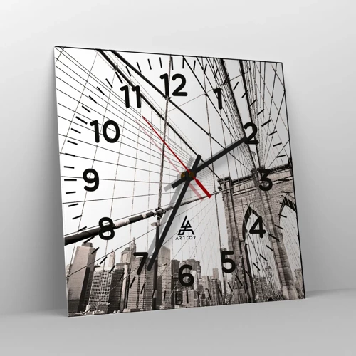 Wandklok - Klok - Kathedraal van New York - 40x40 cm