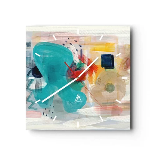 Wandklok - Klok - Kleurrijk spel - 30x30 cm