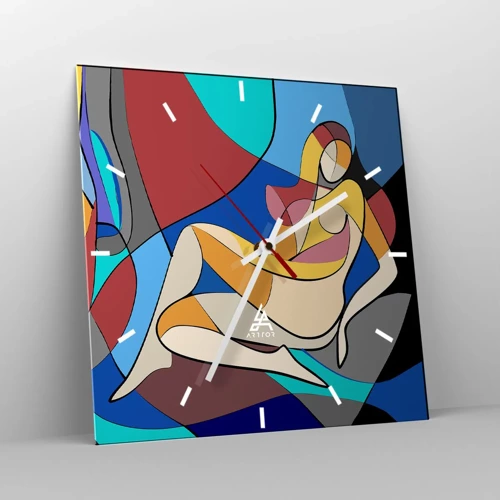 Wandklok - Klok - Kubistisch naakt - 40x40 cm