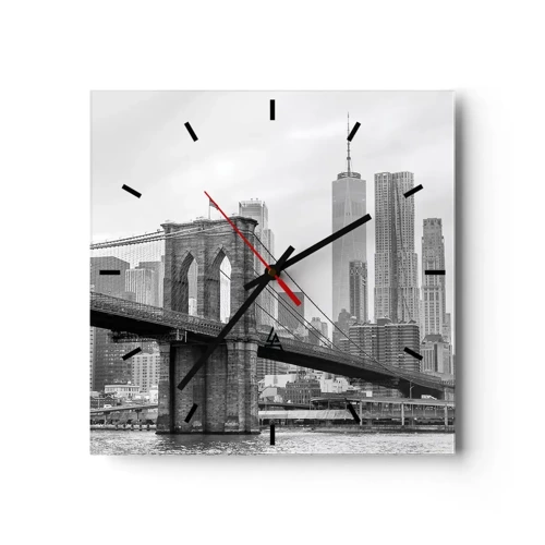 Wandklok - Klok - New Yorkse sfeer - 30x30 cm