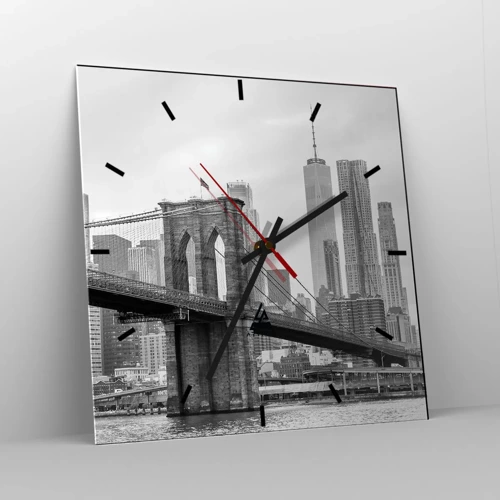 Wandklok - Klok - New Yorkse sfeer - 30x30 cm