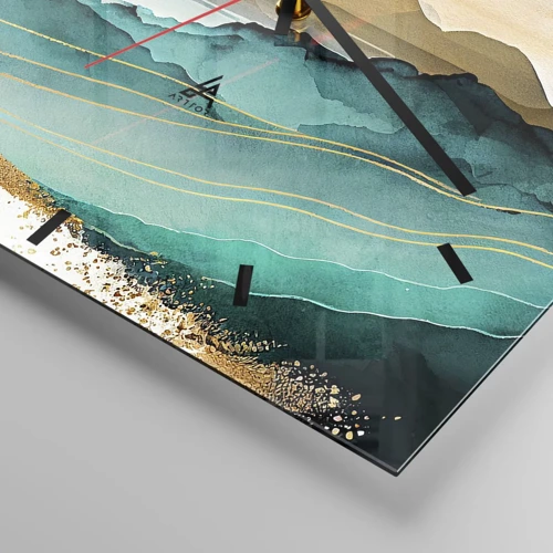 Wandklok - Klok - Op de rand van abstractie – landschap - 40x40 cm