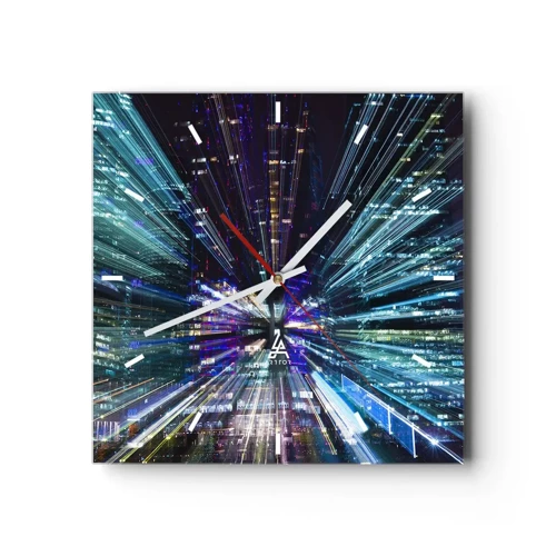 Wandklok - Klok - Overgang naar hyperspace - 30x30 cm