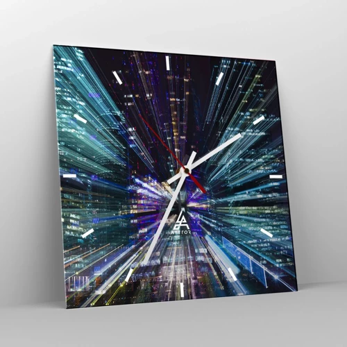 Wandklok - Klok - Overgang naar hyperspace - 30x30 cm