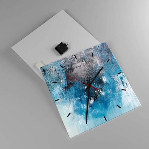 Wandklok - Klok - Rhapsody in Blauw - 40x40 cm