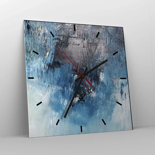 Wandklok - Klok - Rhapsody in Blauw - 40x40 cm