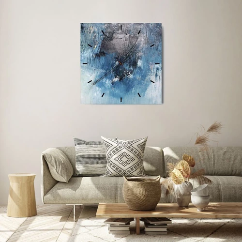 Wandklok - Klok - Rhapsody in Blauw - 40x40 cm