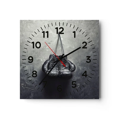 Wandklok - Klok - Tijd van strijd en Tijd van vrede - 30x30 cm