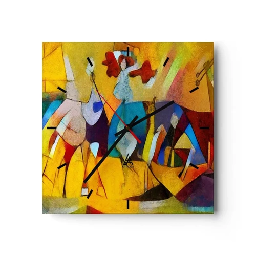 Wandklok - Klok - Zon - leven - vreugde - 40x40 cm