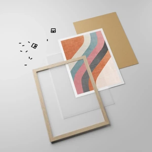 Een poster in een licht eiken lijst - Diagonale compositie – beweging - 30x40 cm