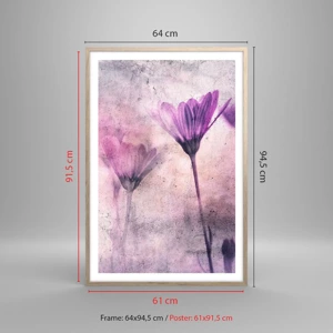 Een poster in een licht eiken lijst - Een droom van bloemen - 61x91 cm