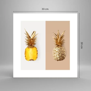 Poster - Ananas voor ons - 30x30 cm