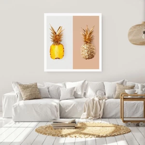 Poster - Ananas voor ons - 30x30 cm