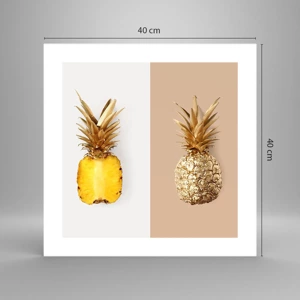 Poster - Ananas voor ons - 40x40 cm