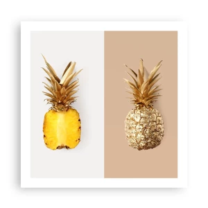 Poster - Ananas voor ons - 60x60 cm