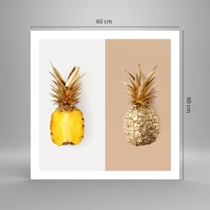 Poster - Ananas voor ons - 60x60 cm