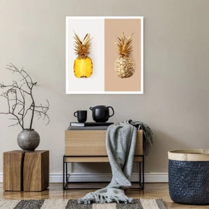 Poster - Ananas voor ons - 60x60 cm