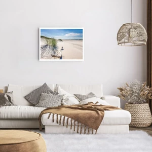 Poster - De mooiste zandstrand? Oostzee-strand - 70x50 cm