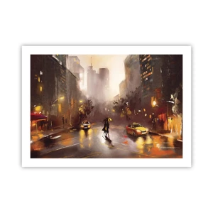 Poster - In de lichten van New York - 70x50 cm