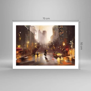 Poster - In de lichten van New York - 70x50 cm