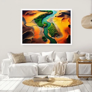 Poster - Levengevende rivier - 50x40 cm