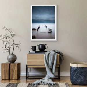 Poster in een witte lijst - Peinzend meer - 50x70 cm