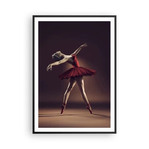 Poster in een zwarte lijst - Een prima ballerina - 70x100 cm