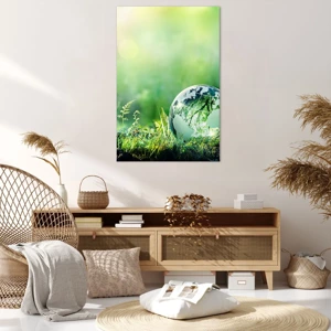 Schilderen op canvas - De groene planeet - 80x120 cm