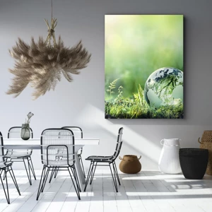 Schilderen op canvas - De groene planeet - 80x120 cm