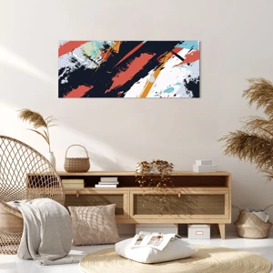 Schilderen op canvas - Dynamische compositie - 100x40 cm