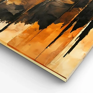 Schilderen op canvas - Harmonie van zwart en goud - 45x80 cm