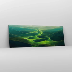 Schilderen op canvas - In de groene dalen - 140x50 cm