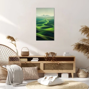 Schilderen op canvas - In de groene dalen - 55x100 cm