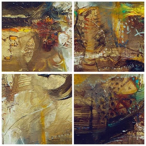 Schilderen op canvas - Koud, warmer, heet - 70x70 cm