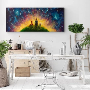 Schilderen op canvas - Liefde en vriendschap - de hele wereld - 100x40 cm