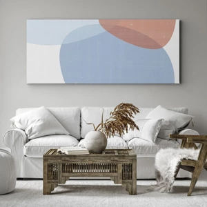 Schilderen op canvas - Pastelkleurige relaties - 120x50 cm